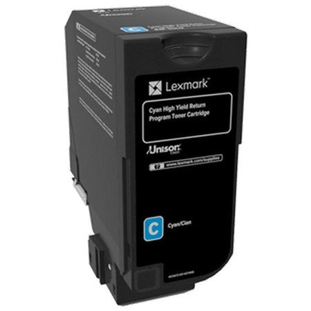 LEXMARK Lexmark High Yield Cyan Return Program Toner Cartridge, TAA Compliant, Yield: 16000 Pages 84C0HCG
